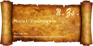 Mucsi Zsuzsanna névjegykártya